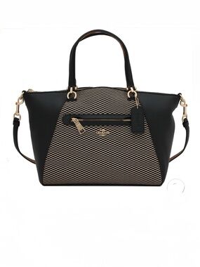 Coach Prairie Satchel in Legacy Jacquard And Black Leather C1881-29848.